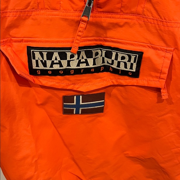 Napapijri Insulated Orange Anorak Jacket - Picture 3 of 11